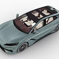 Light Blue Modern Coupe Style Car With Sleek Design And Alloy Wheels