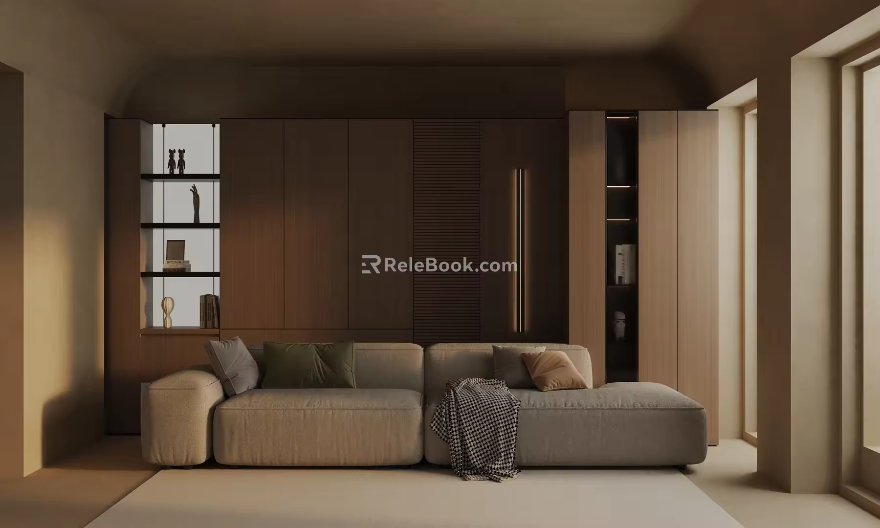 Three-seat sofa 3d model