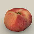 Fresh Ripe Peach With Red And Yellow Skin Smooth Surface Single Juicy Fruit