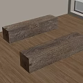 Other Stool Log Low Stool Log Bench Rectangular Bench Wooden Stool 3d model
