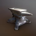 Old Rusted Anvil With Heavy Solid Base And Weathered Metal Surface 3d model