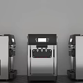 Silver And Black Commercial Equipment Three Units With Digital Display And Operation Panels
