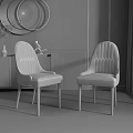 Modern Beige Tufted Dining Chairs With Black And Gold Legs In Modern Interior