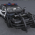 Cyberpunk Style Police Car 3d model