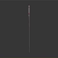 Traditional Decorative Sword With Silver Blade Red Gem And Cross Hilt
