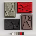 Abstract Geometric 3D Wall Art Decorative Panel With Multicolor Sculptural Textured Design