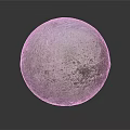 Detailed Moon Sphere With Craters And Silver Textured Surface On Dark Background
