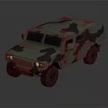 Camouflage Utility Vehicle With Rugged Design Strong Tires And Off Road Capability