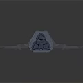 Sturdy Grey Structural Component Featuring Hexagonal Core And Extended Arms