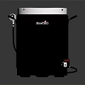Brankin Black Electric Heating Device With Circular Element Handles And Power Cord
