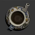 Decorative Ceramic Pitcher With Colorful Floral And Geometric Patterns For Home Use 3d model