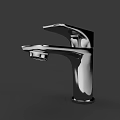 Modern Sleek Faucets In Black White Silver For Bathroom Kitchen Use 3d model