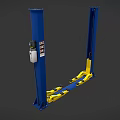 Blue And Yellow Two Post Car Lift For Vehicle Maintenance And Repair