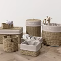 Stylish Woven and Fabric Storage Baskets for Home Organizing in Living Room Bedroom