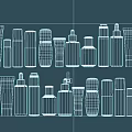 Perfume And Cosmetics Various Bottles Luxury Beauty Products Collection