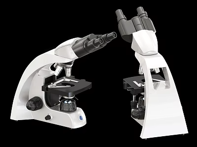 High Precision Industrial Microscopes with Binocular Optics and Adjustable Stages 3d model