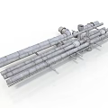Industrial Equipment Featuring Metal Pipes And Mechanical Structure Components