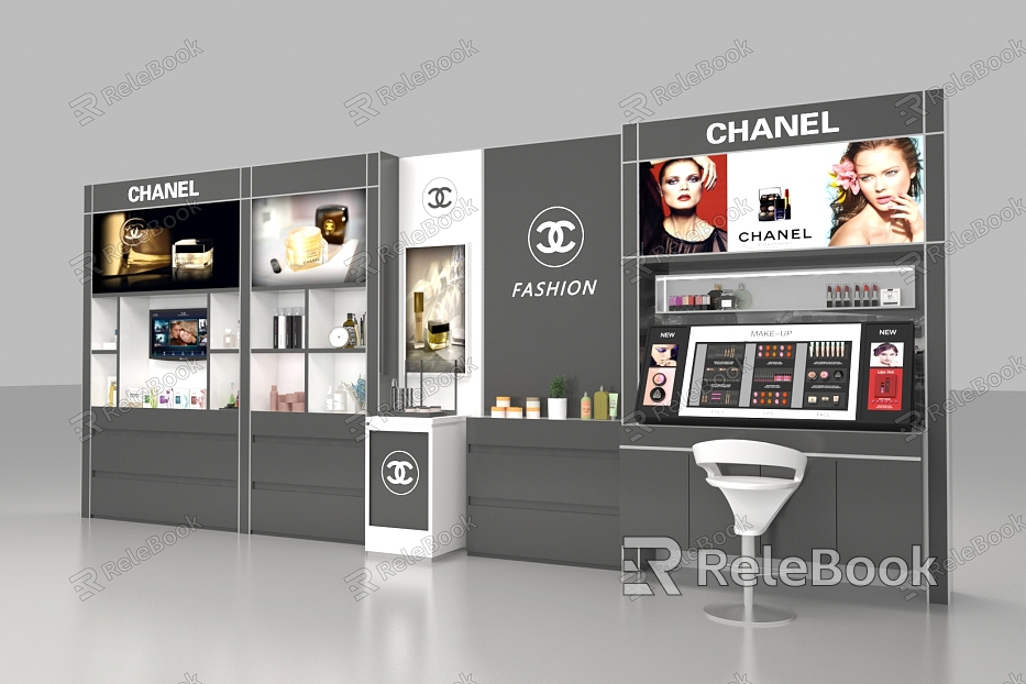 Showcase Booth Cosmetic Cabinet Cabinet Container model