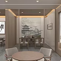 Modern Minimalist Real Estate Sales Office Facade With Large Glass Entrance And Bright Spacious Interior