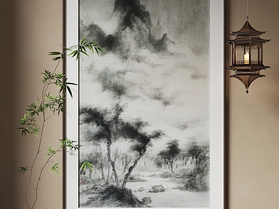 New Chinese Hanging Paintings Chinese Hanging Paintings 3d model