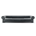 Modern Multi Seater Sofa With Curved Armrests And Plush Upholstery Design