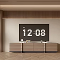 Modern Minimalist TV Wall Design With Wooden Panels And Stylish TV Stand