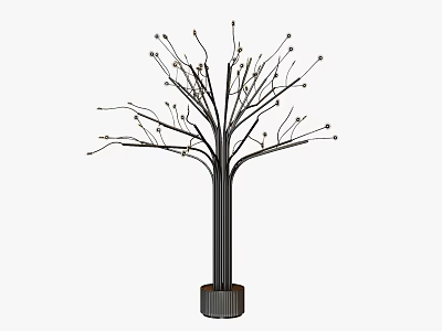 Modern decorations fake trees branches artificial trees splicing tree chandeliers 3d model
