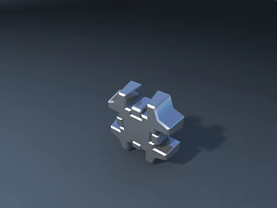 Metallic Road Infrastructure Component With Geometric Design For Urban Traffic Safety 3d model