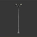 Modern Outdoor Street Light Structures With Straight Pole And Curved Arm Design