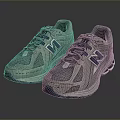 Comfortable Gray And Blue New Balance Sneakers With Mesh Upper And Cushioned Sole