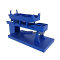 Blue Industrial Mechanical Equipment With Base Frame And Supporting Components