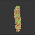 Detailed Purple Elongated Segmented Millipede Reptile On Gray Minimal Background