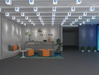 Water Bar Tea Room 3d model