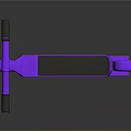 Stylish Metallic Purple Scooter With Shiny Surface And Black Handlebar