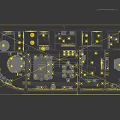 Hotel Room 3D Layout With Bedroom Seating Area And Bathroom Interior Design
