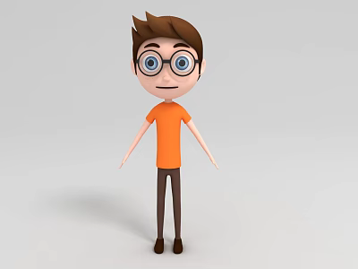 Modern Game Character Cartoon Boy 3d model Modern Game Character Cartoon Boy 3d model