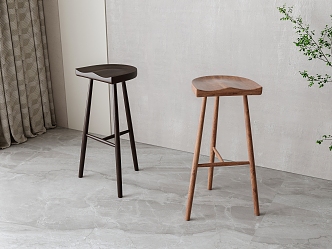 Nordic Bar Stool 3d model