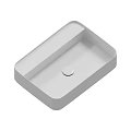 Modern White Washbasin With Chrome Faucet And 23 Color Options
