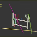 Weapon Rack Cold Weapon Sword Halberd Axe Hook Fork Spear Trident 3d model