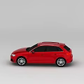 Modern Technology Exhibition Hall Featuring Red Audi A3 Car