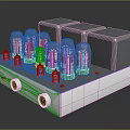 Medical Device With Silver Precision Structure Vacuum Tubes And Control Knobs Design 3d model