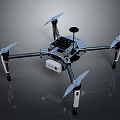 Advanced Aerial Drone Supporting Space Exploration Missions With Six Rotors And Equipment Bay