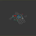 Modern Digital Tech Interface Featuring Hexagonal Patterns And Data Visualization Elements