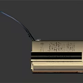 Classic Open Book With Spread Pages And Blue Green Feather Quill