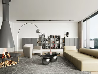 Modern Living Room Simple Living Room 3d model