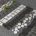 Landscape Ting Step Old Slave Slave Slave Slave Slave Slave Road Landscape Garden Road 3d model