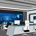 Command and Control Center Video Conference Room Monitoring Room Command Room 3d model