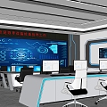 Command and Control Center Video Conference Room Monitoring Room Command Room 3d model