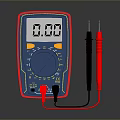 Digital Multimeter With Digital Display Showing 000 And Red Black Probes