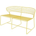 Modern metal yellow double sofa 3d model